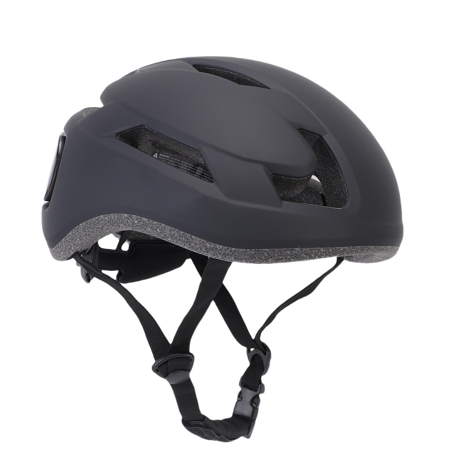 SIXRUN Fahrradhelm mit LED-Blinklichtern & integrierter wiederaufladbarer Batterie – Sicherheits-Helm für Radfahren und Skifahren, Verstellbarer Fit, kompatibel mit Helmhalterungen