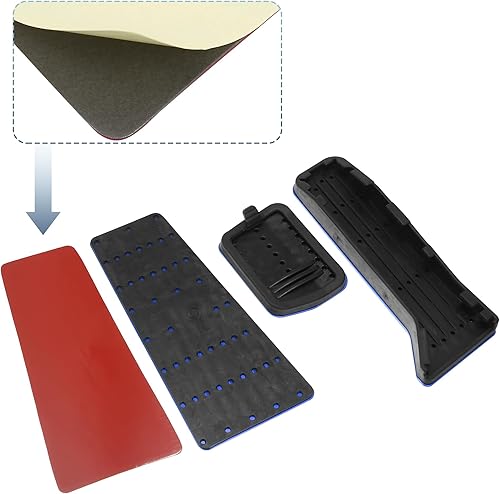 Miniatura 7 de Unifizz Coche 3 unids antideslizante no perforaciones aleación de aluminio Pedal Cubiertas de pedal almohadillas de pedal Kit de accesorios azul