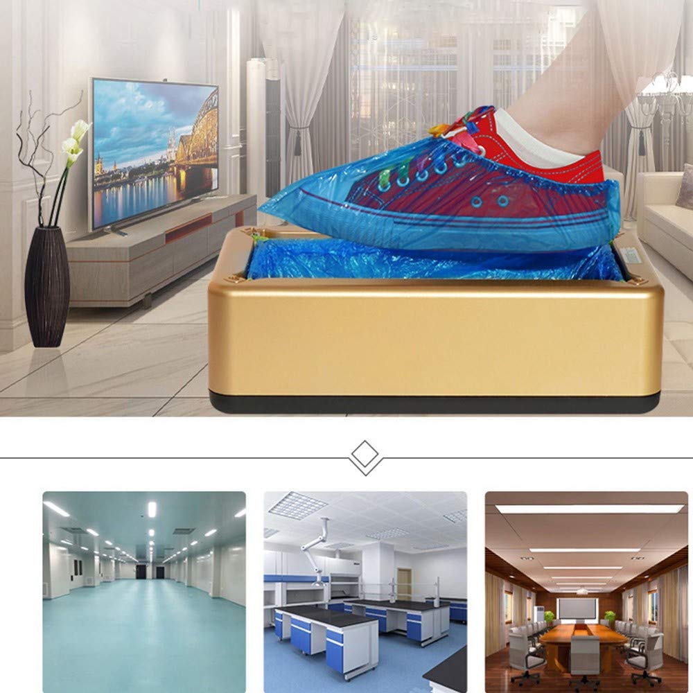 Máquina para Cubrir Zapatos,Dispensador de Cubrezapatos con 100 Fundas de Zapatos Desechables,Impermeable, Antideslizante, Estirable,para Reuniones Familiares,Limpieza de Oficinas