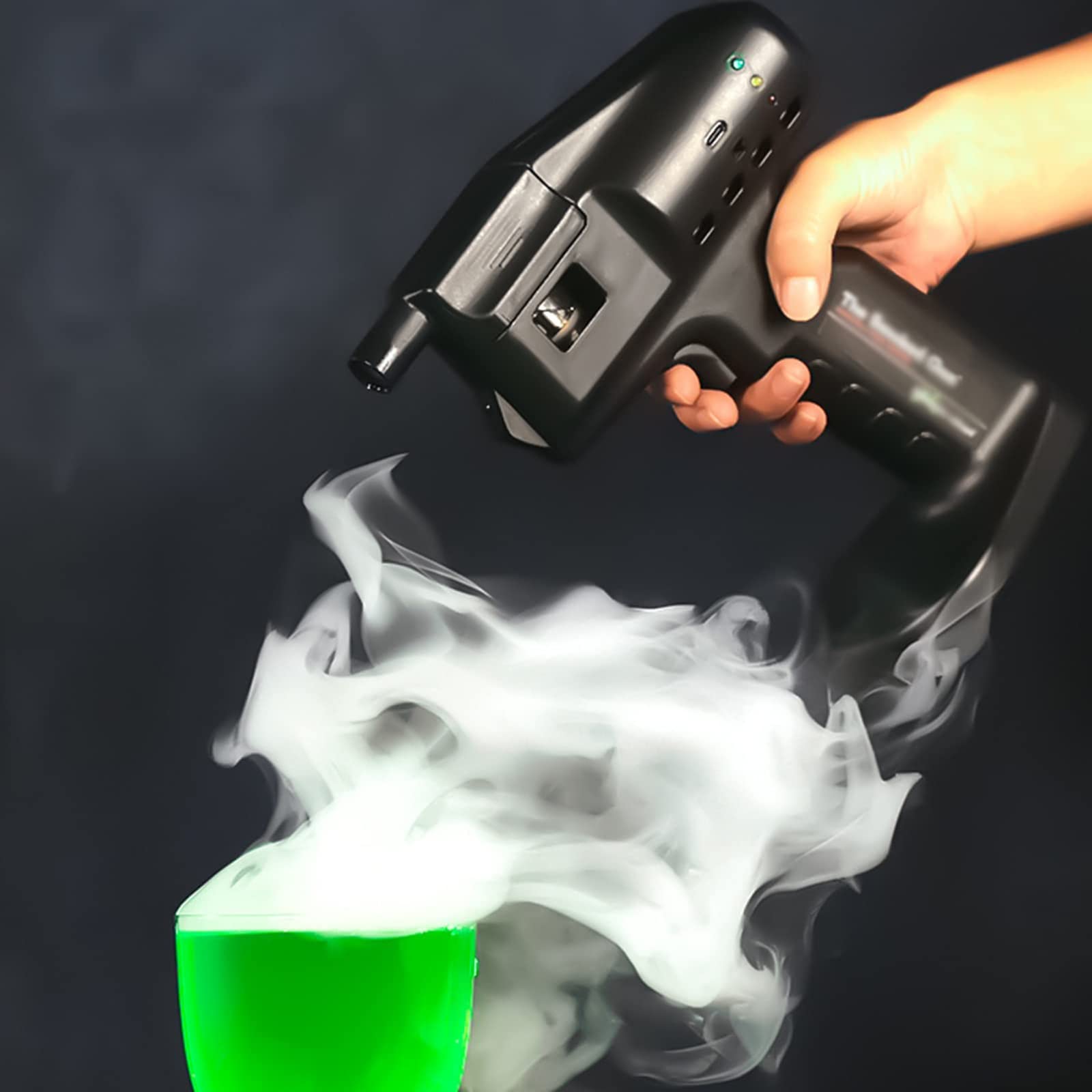 Handheld Smoked Bubble Gun, Smoke Bubble Gun for Cocktails, Cocktails Smoke Infuser DIY Tools Set, USB Rechargeable Smoke Gun, for Food, Cocktail, Beverage