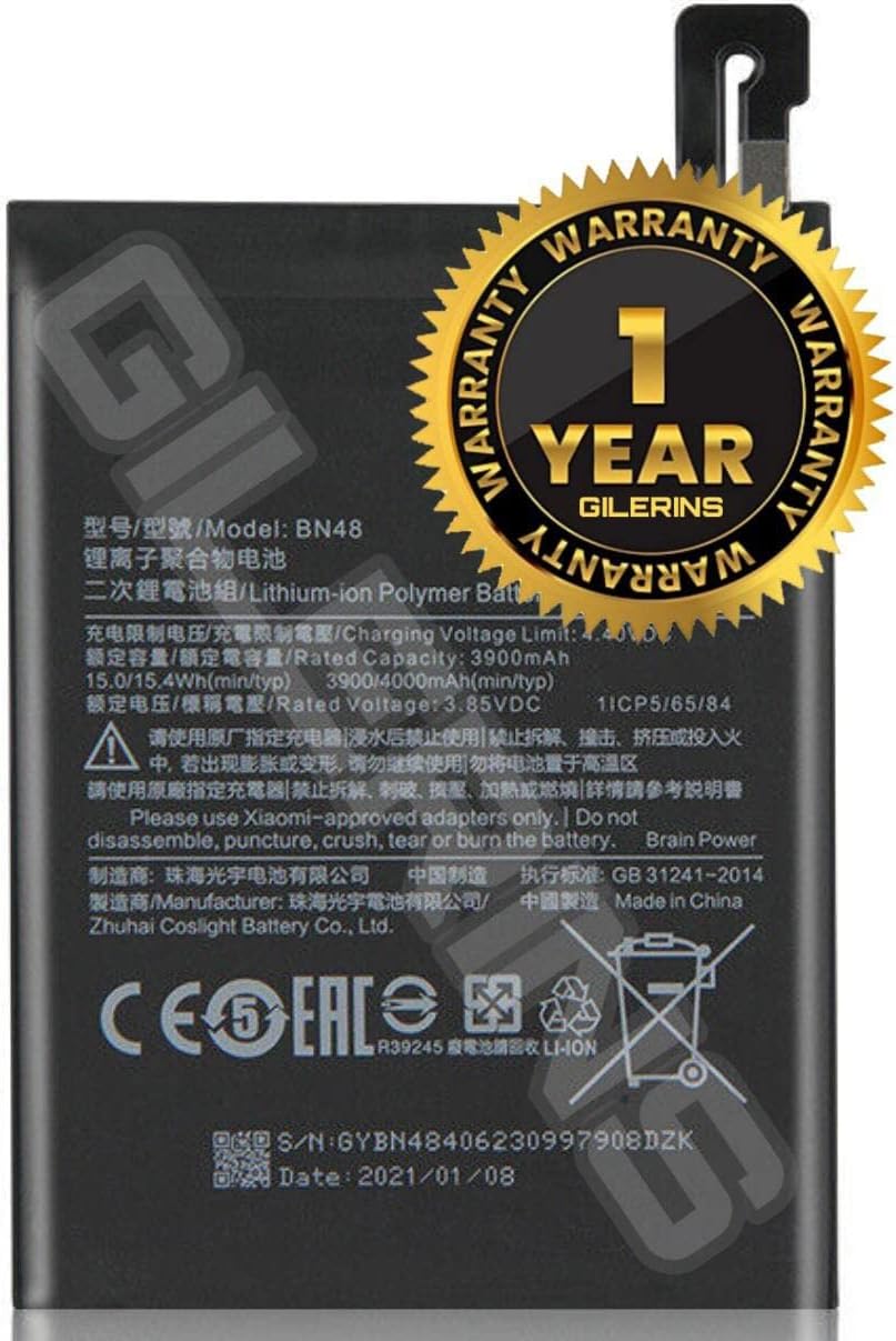 Original BN48 Battery for Redmi Note 6 Pro/Note 6 / M1806E7TG / M1806E7TH / M1806E7TI Battery with 1 Year Warranty *** (P0242)