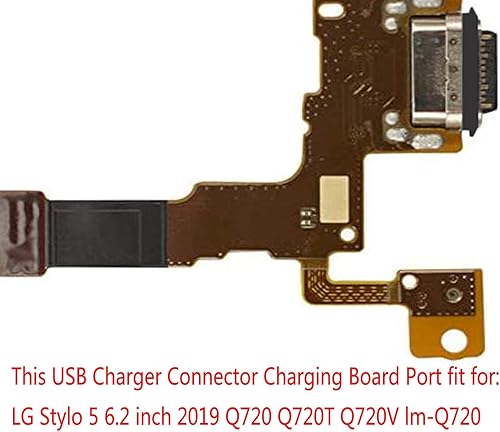 Miniatura 2 de Stylo 5 piezas de repuesto de puerto de carga para LG Stylo 5 Q720 Q720CS Q720MS Q720TSW Q720CS Q720PSL722DL STYLO 5X Q720TS3