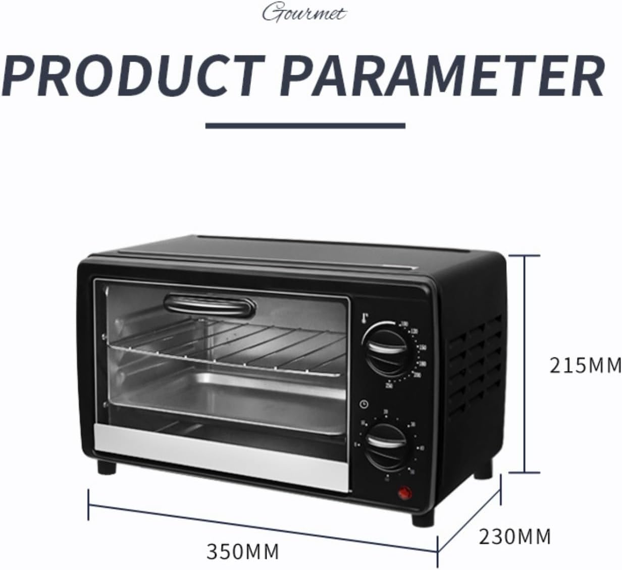 700W Wide Convection Toaster Oven, Fits 9"x13" Oven Pans and 12" Pizza, Bake, Toast, Broil, and Keep Warm Functions, Countertop Compact Design with Stainless Steel Finish