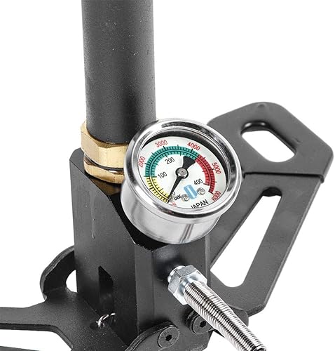 Miniatura 9 de Bomba PCP para pistola de aire, bomba de mano de alta presión de 3 etapas 6000PSI de acero de tungsteno con manómetro para neumáticos de alta