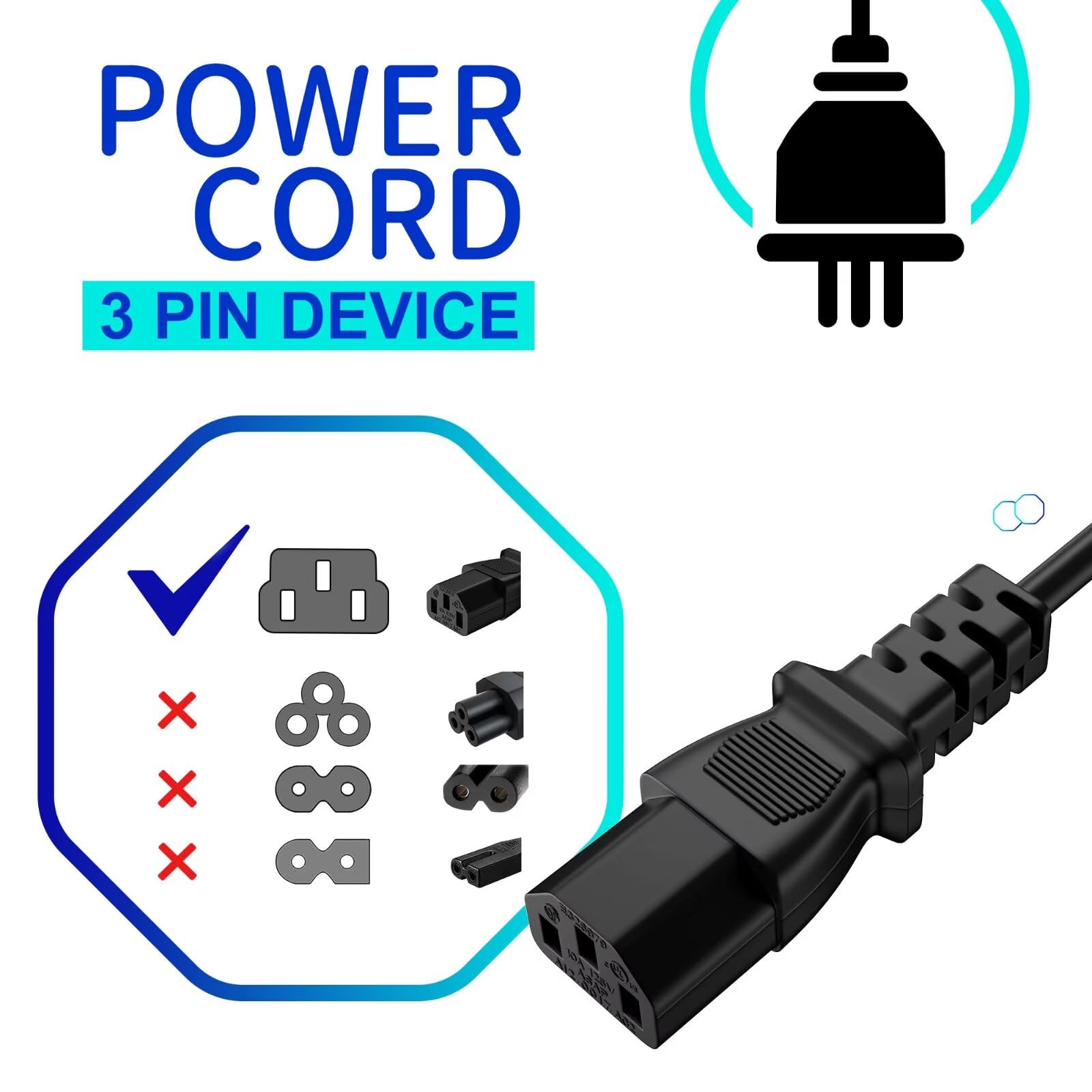 Amazon.com: MDCGPower AC Power Cord Compatible with JBL