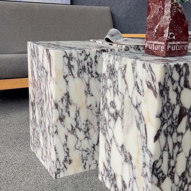 Amazon.com: Luxury Marble Side Table,Square End Table for Modern