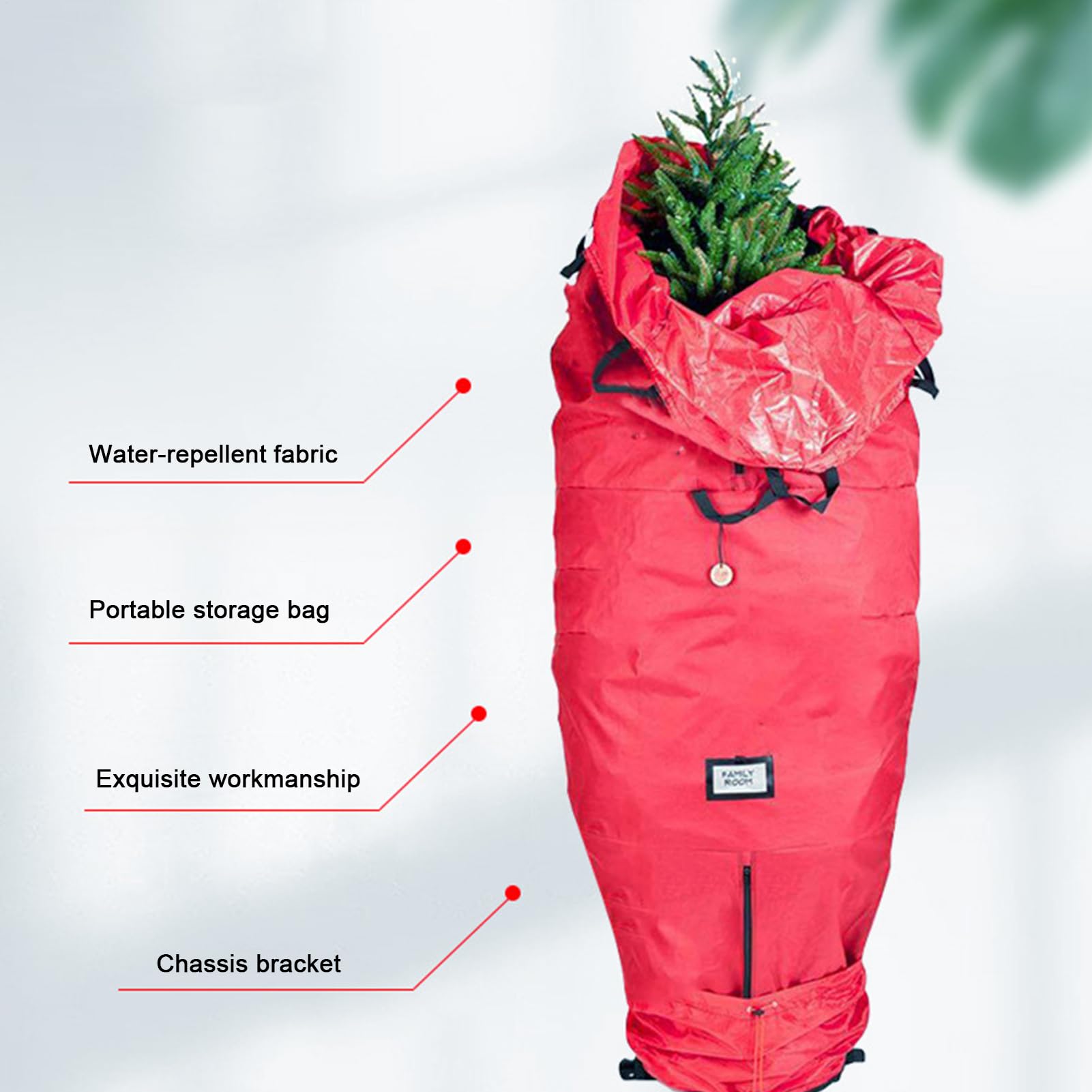 Contenitore verticale per albero di Natale - Borsa portaoggetti impermeabile | Borsa verticale in PE per alberi di Natale da 2,4 m, organizer per feste per ghirlande, decorazioni per la casa e oggetti