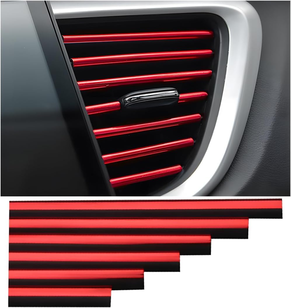 CASITA HOME ARTS 10 Pcs Silver Car Vent Trim Strip 10 Pieces - Image 1