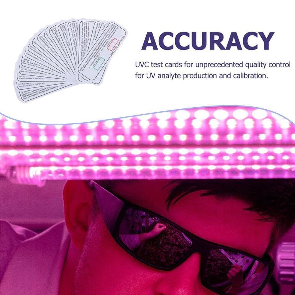 10PCS Luce Ultravioletto Test Cards UVA UVC Carte di Test Luce UV Carte Indicatore di Prova Accessori Lunghezza d'onda