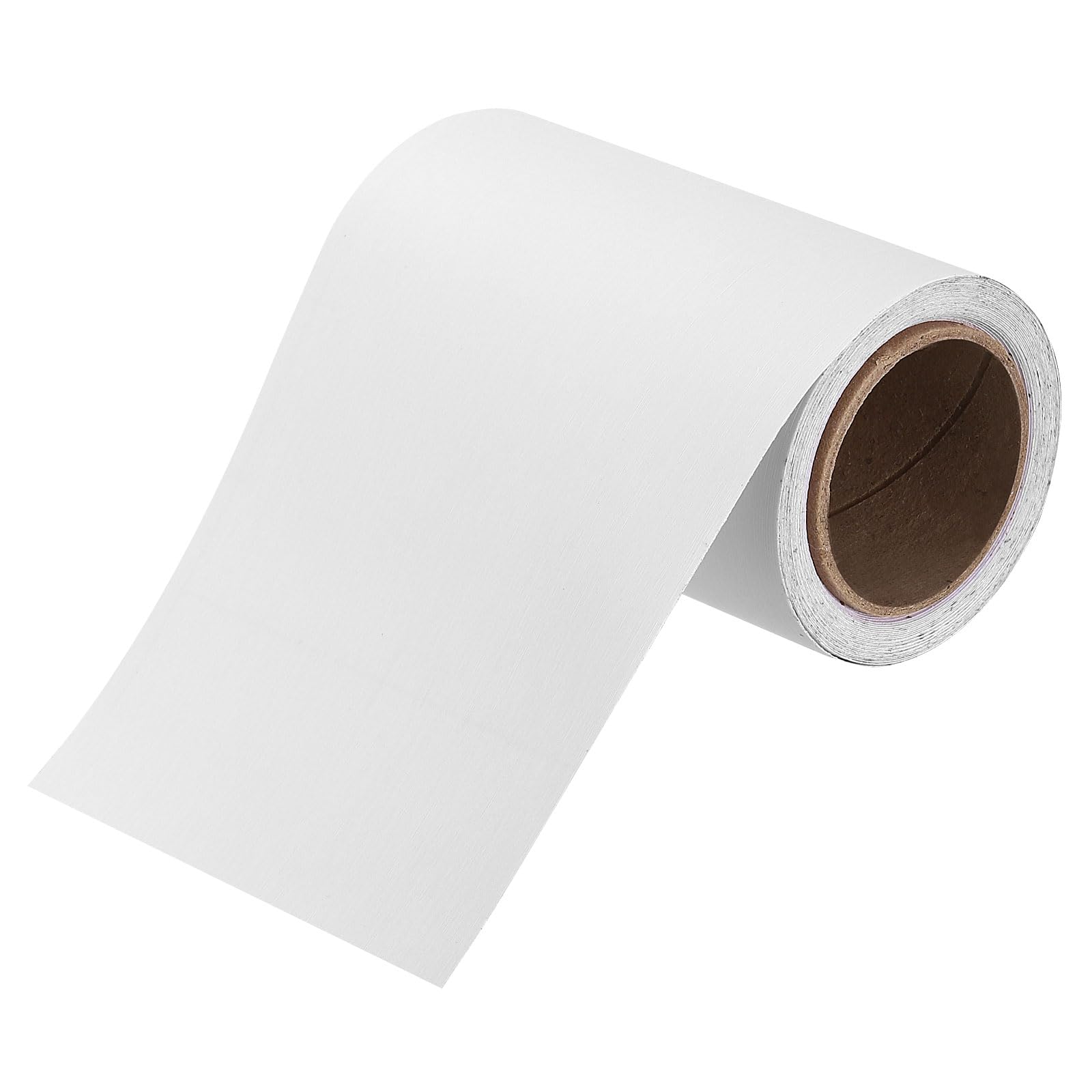 sourcing map Mirror Border Peel and Stick Wood Grain Tape 10cm x 5m PVC Self-Adhesive Waterproof Frame Sticker Removable Wallpaper for Bathroom Cabinet Door Photo Frame, Brushed White — image 1