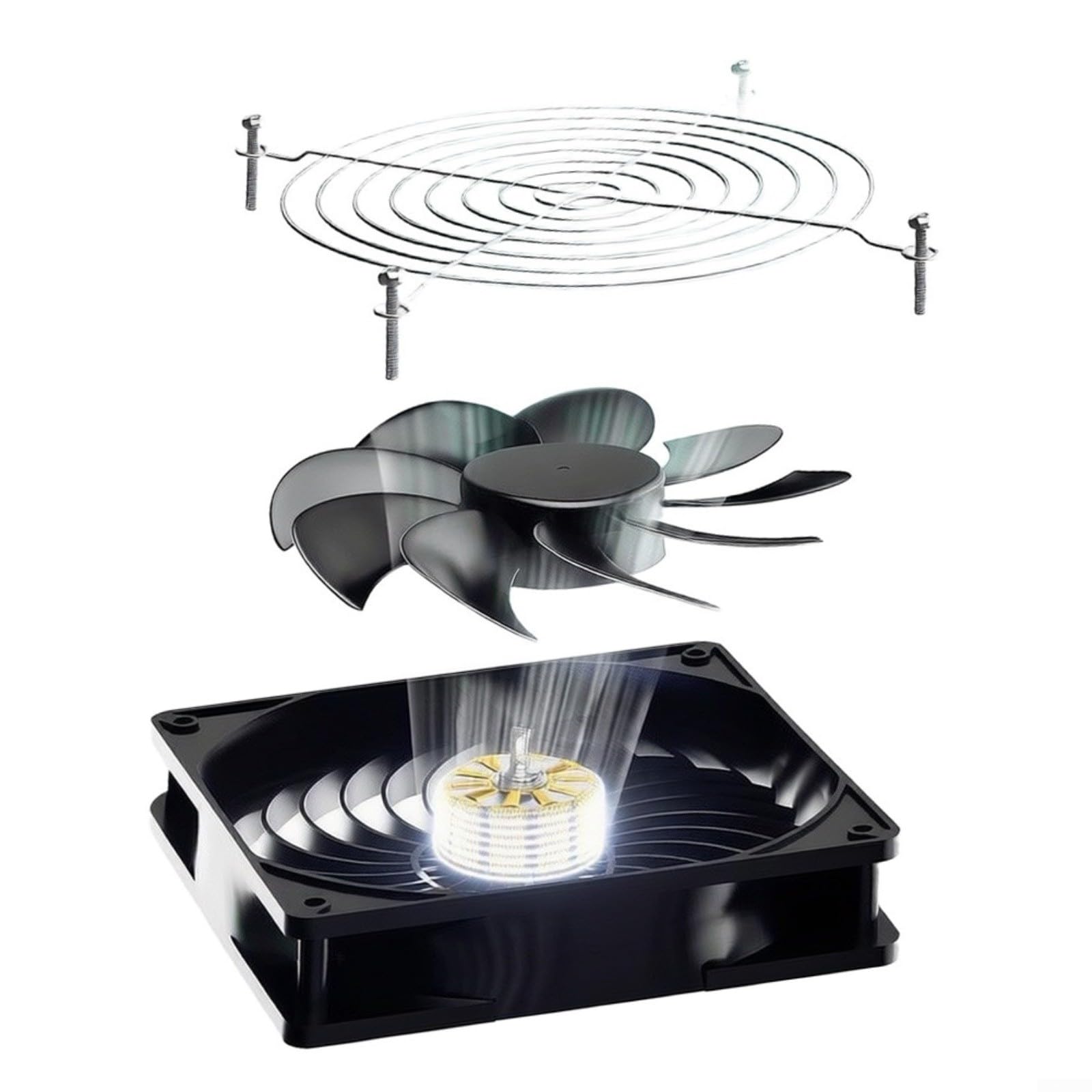 Kit ventola di scarico solare da 15 W con 2 ventole, impermeabile IP65, per ventilazione di polli, serre, animali domestici, circolatore d'aria a basso rumore