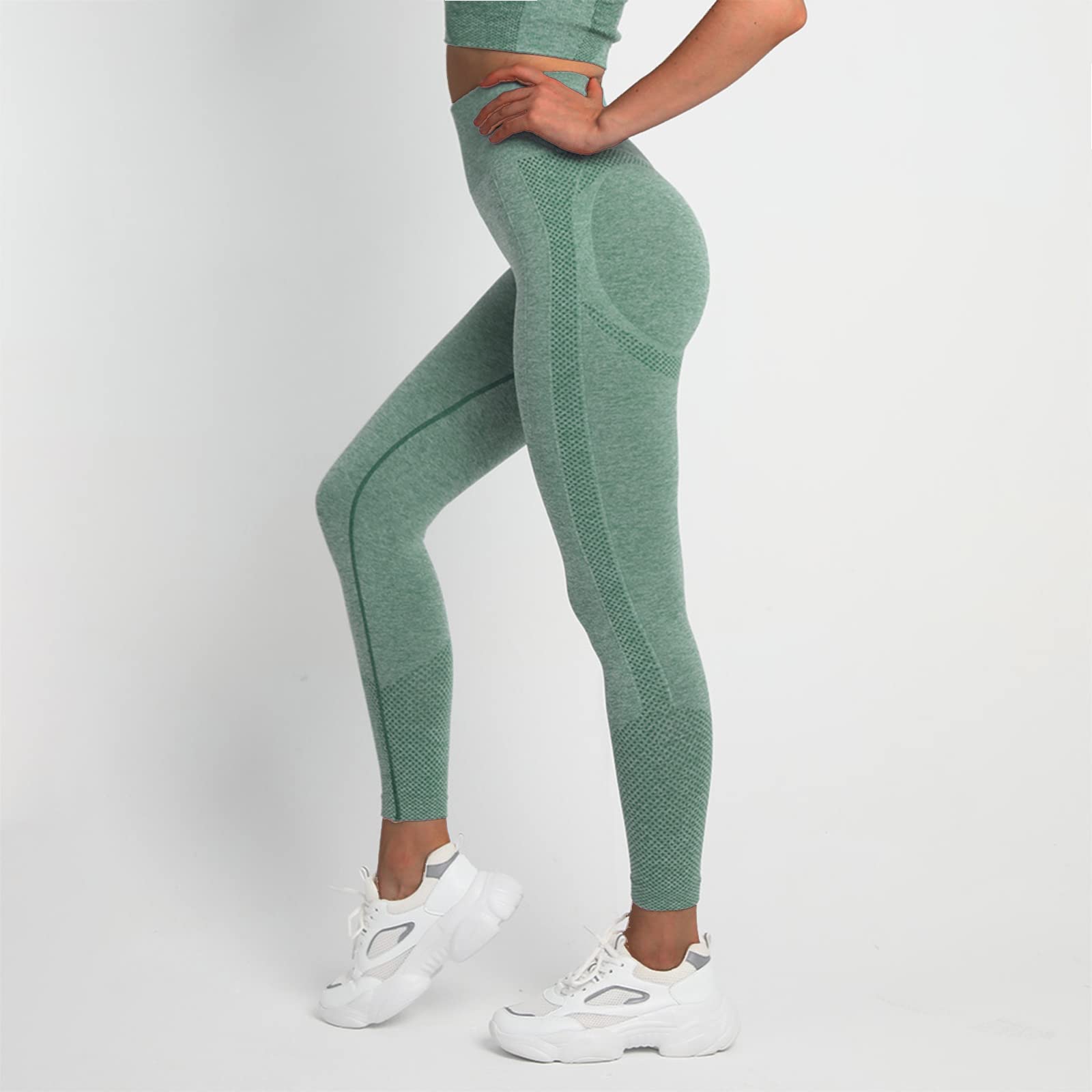 Merlvida Leggins Sportivi Donna Vita Alta Leggings Push Up Pantaloni Palestra Controllo della Pancia Anticellulite Pantacollant Opaco Elastici Tuta Collant Abbigliamento Sportivo Donna Yoga Fitness