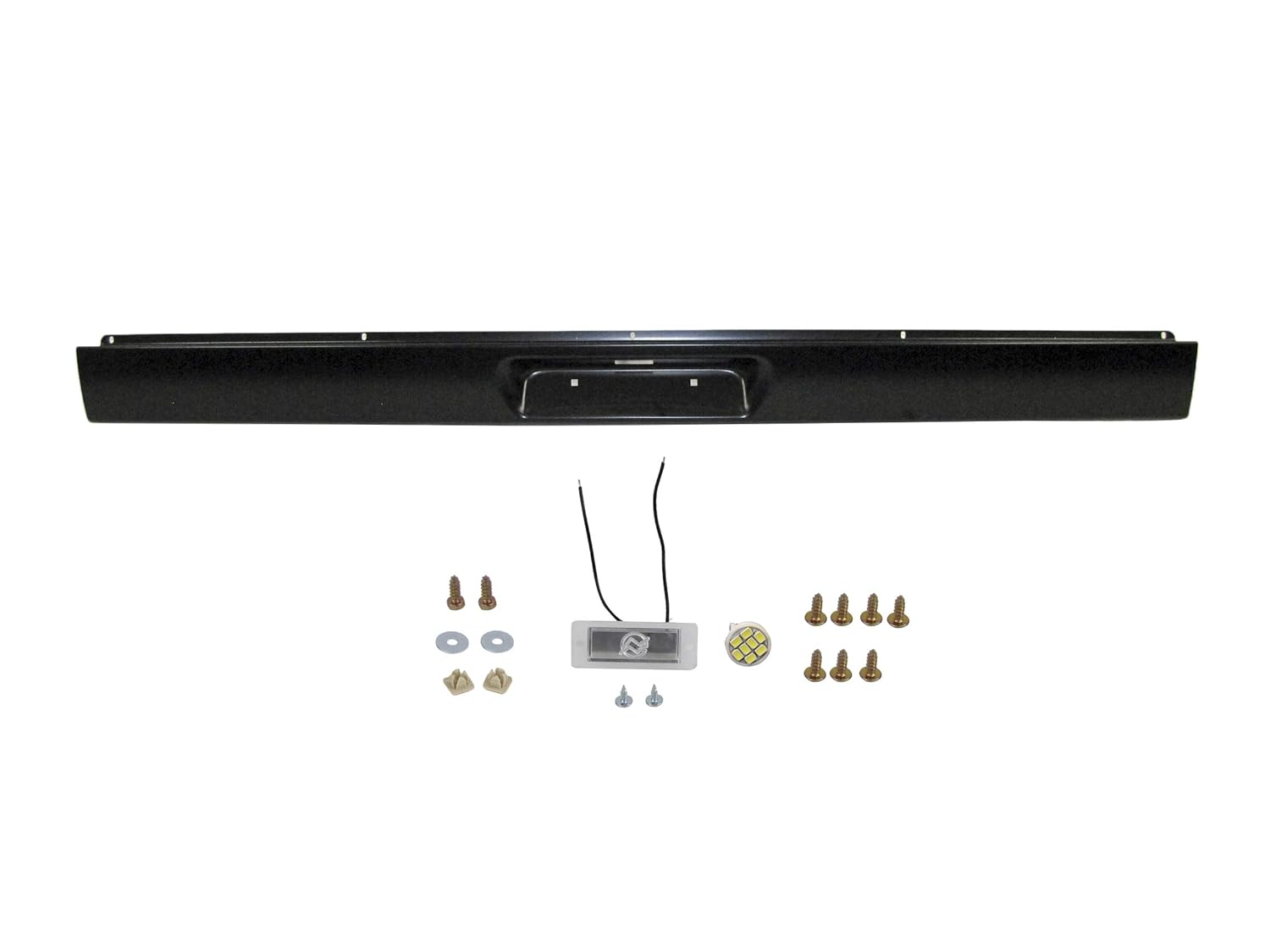 Rear Steel Roll Pan Rollpan W/License Light Led Bulb Screws Fits F150 Styleside 1987-1996