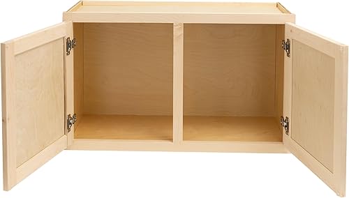 Miniatura 3 de Quicklock RTA - Armarios de cocina de pared de 42 pulgadas de alto, estilo coctelera, 100% madera dura, fabricados en Estados Unidos, herrajes de