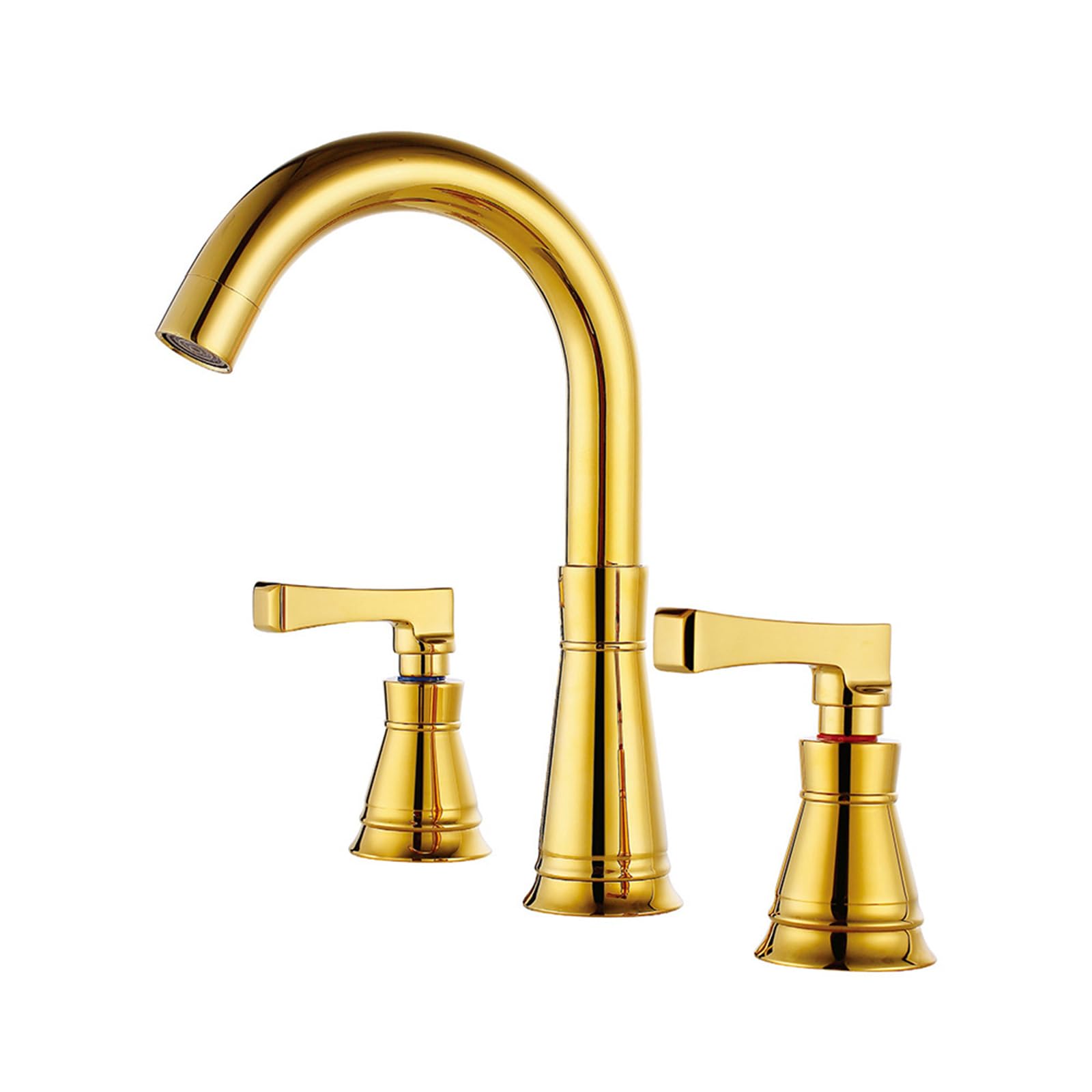 Robinet de lavabo à double poignée et bec pivotant pour un réglage précis de l'eau