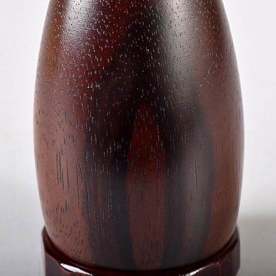 茶道具 雲心庵 加藤宗無作 黒檀莨壷 煙草入 共箱 V