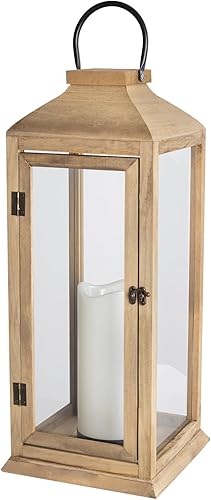 Miniatura 7 de Bdor Faroles decorativos extragrandes  Linterna impermeable IP65 de 27.5 pulgadas con velas sin llama, linterna decorativa para decoración del