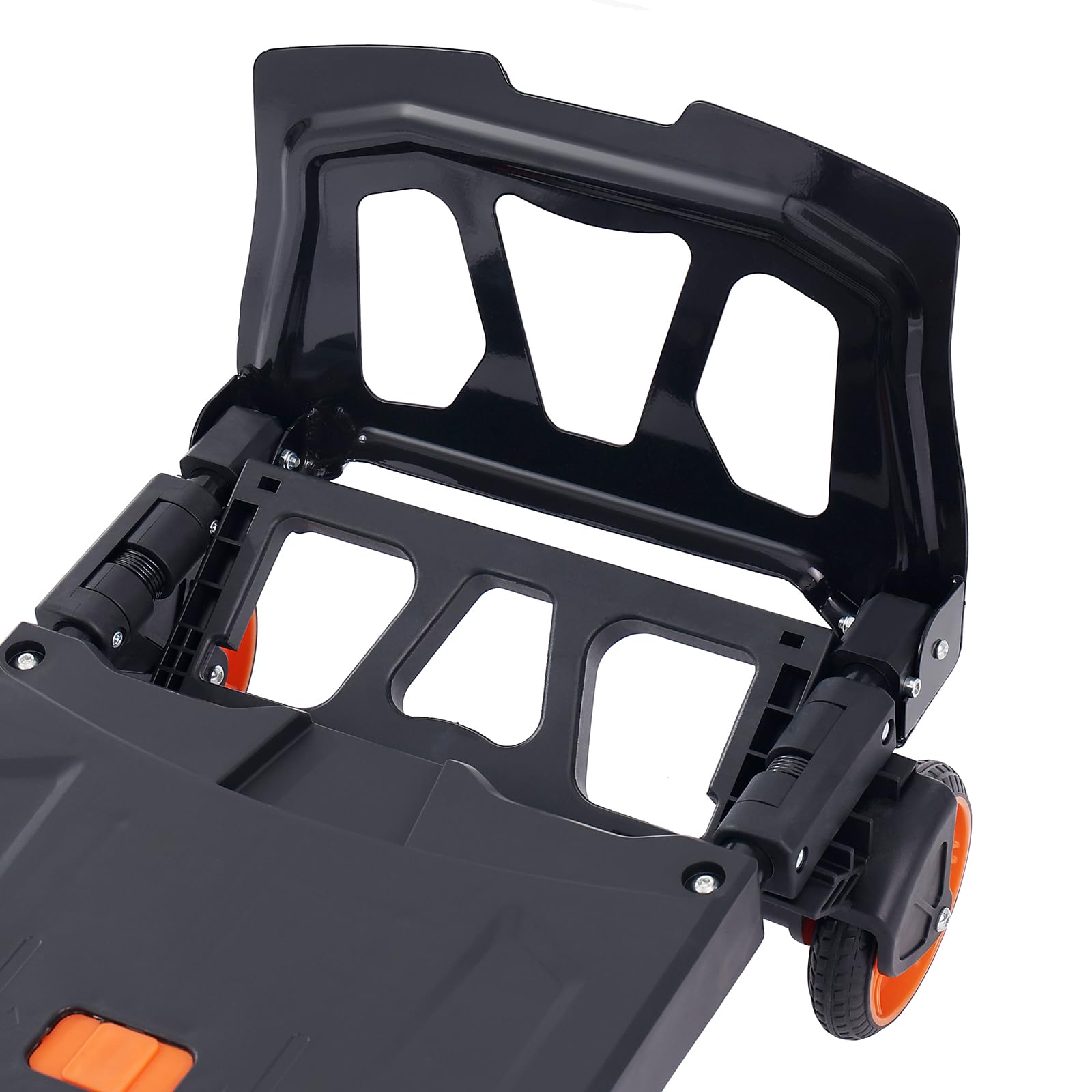 VEVOR Aluminiowy składany wózek transportowy 2 w 1 wózek transportowy do przenoszenia ładunku 136 kg wózek na platformę koła gumowe do transportu towarów magazynowych