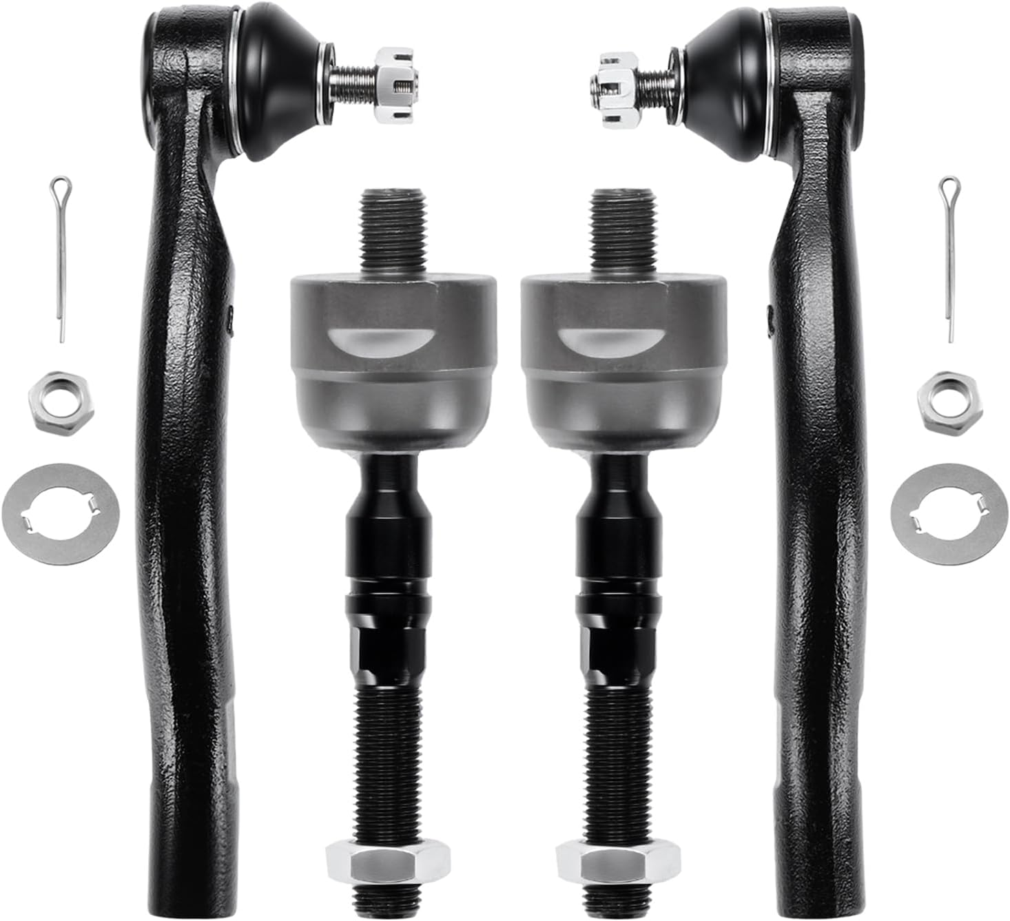 BDFHYK 4pcs Tie Rod Ends Kit Compatible with Honda Accord 2003-2007,1*Outer ES80287/ES80288+2*Inner EV80208
