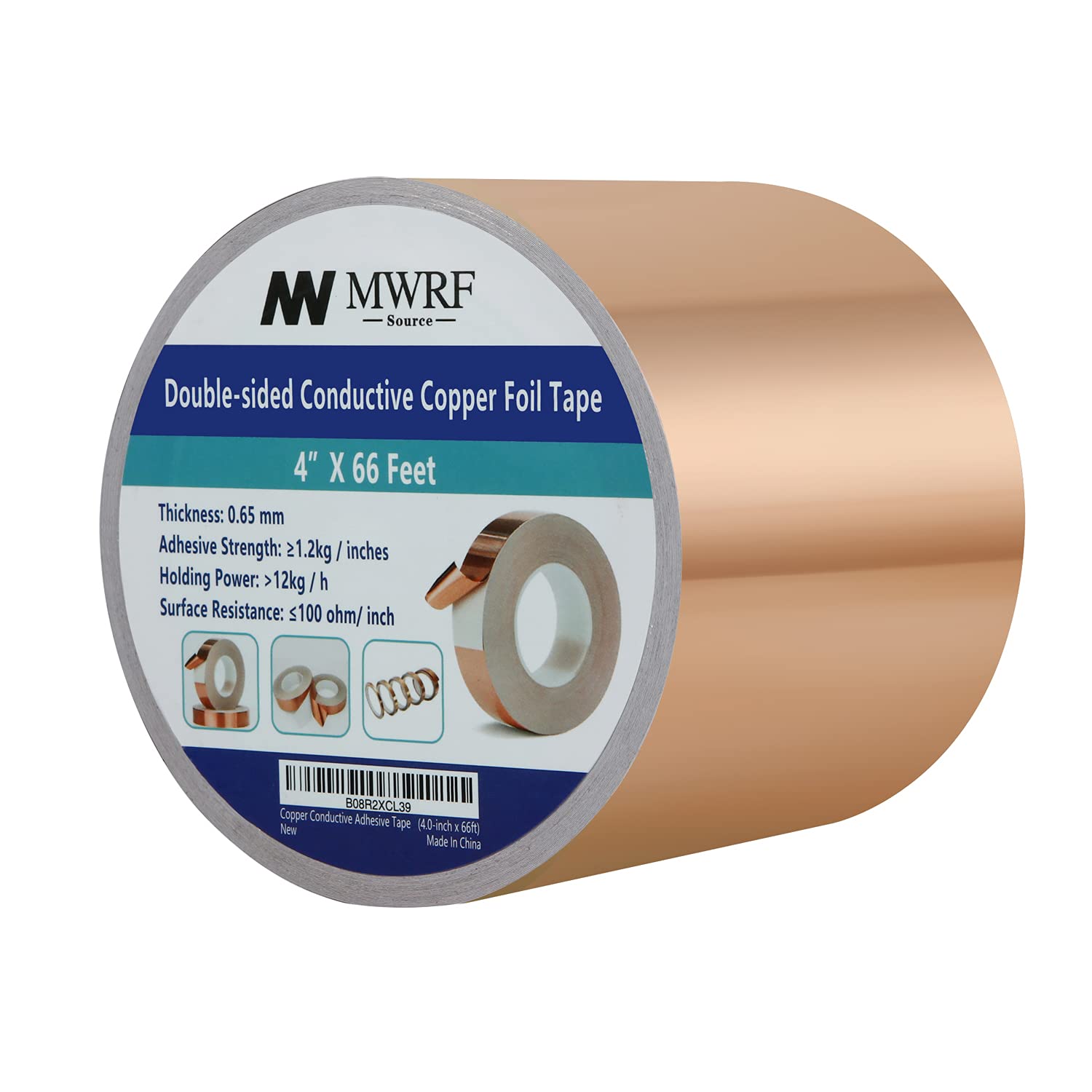 Buy MWRF Source (4 inches x 66 ft) Copper Foil Tape with Conductive Adhesive; EMI Shielding