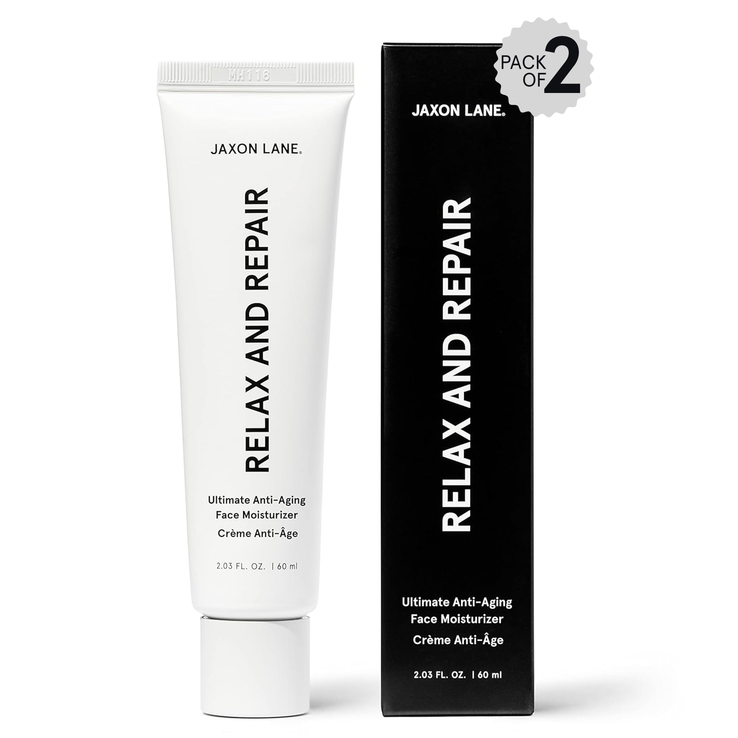 RELAX AND REPAIR Anti Aging Face Moisturizer for Men | Anti Wrinkle Cream, Night Cream, Eye Cream with Niacinamide (Vitamin B3), Hyaluronic Acid, Vitamin E & Ceramides For Skin (2Tubes)