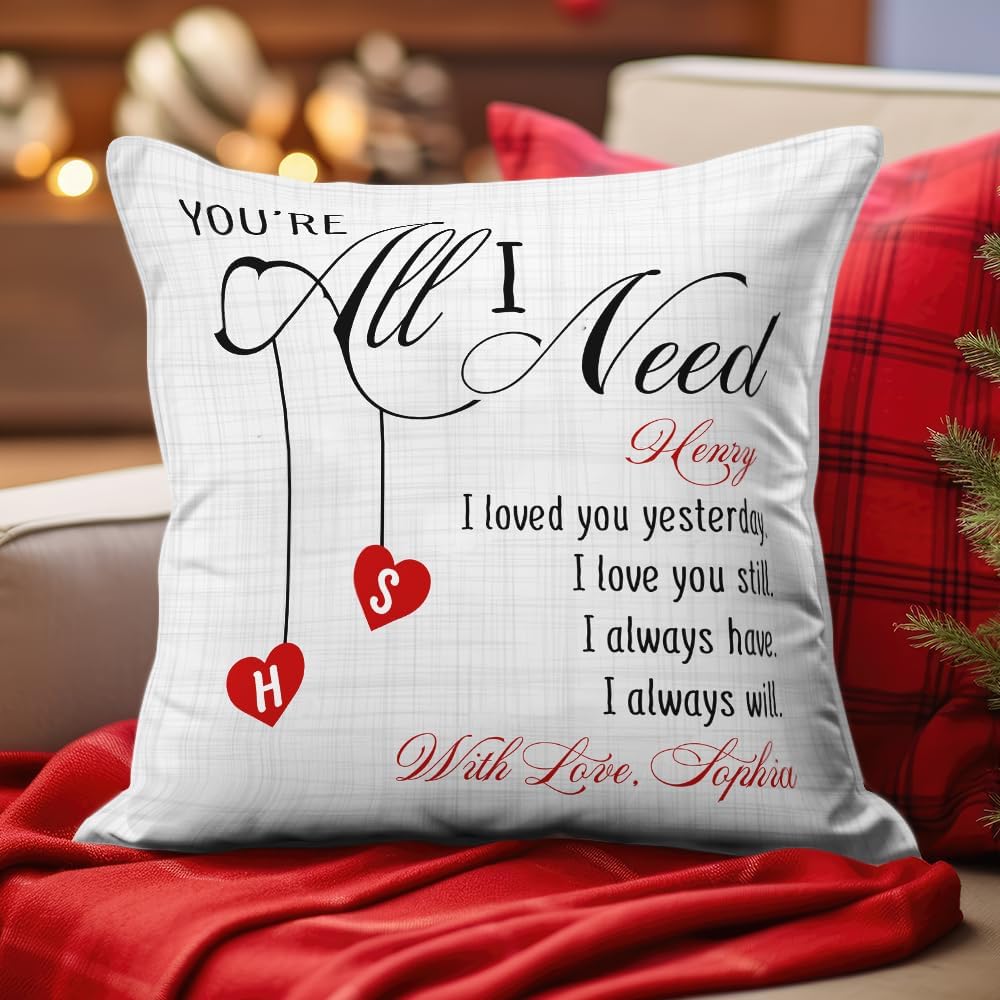 Personalized Mr and Mrs Pillows, Wedding Gifts for Couples with Name, Hubby Wifey Pillow Cases, Bridal Shower Gifts Valentines' Day for Her (Mr & Mrs-13)