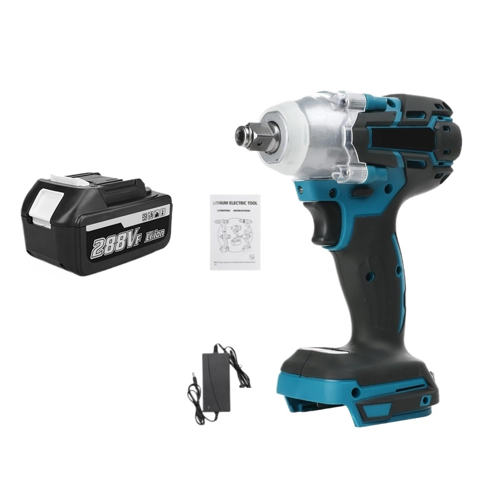 Llave de Impacto Llave De Impacto Eléctrica Sin Escobillas 520N.M, Llave Eléctrica Inalámbrica, Destornillador De 1/2 Pulgadas, Herramientas Eléctricas For Batería De 18V(1 Battery)