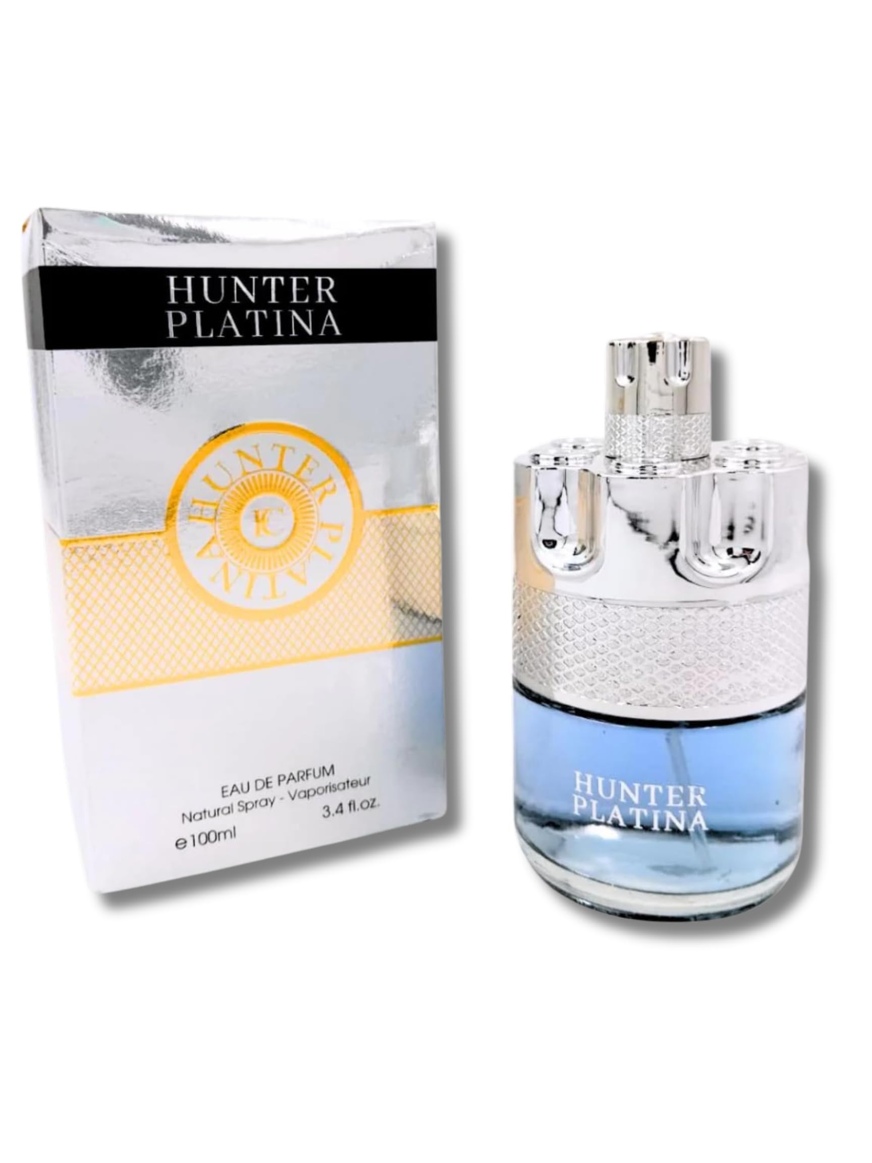 Hunter Platina EDP 100 ml Pour Homme Eau de Parfum 3.4 FL. Oz. Woody Spicy fragrance for men.