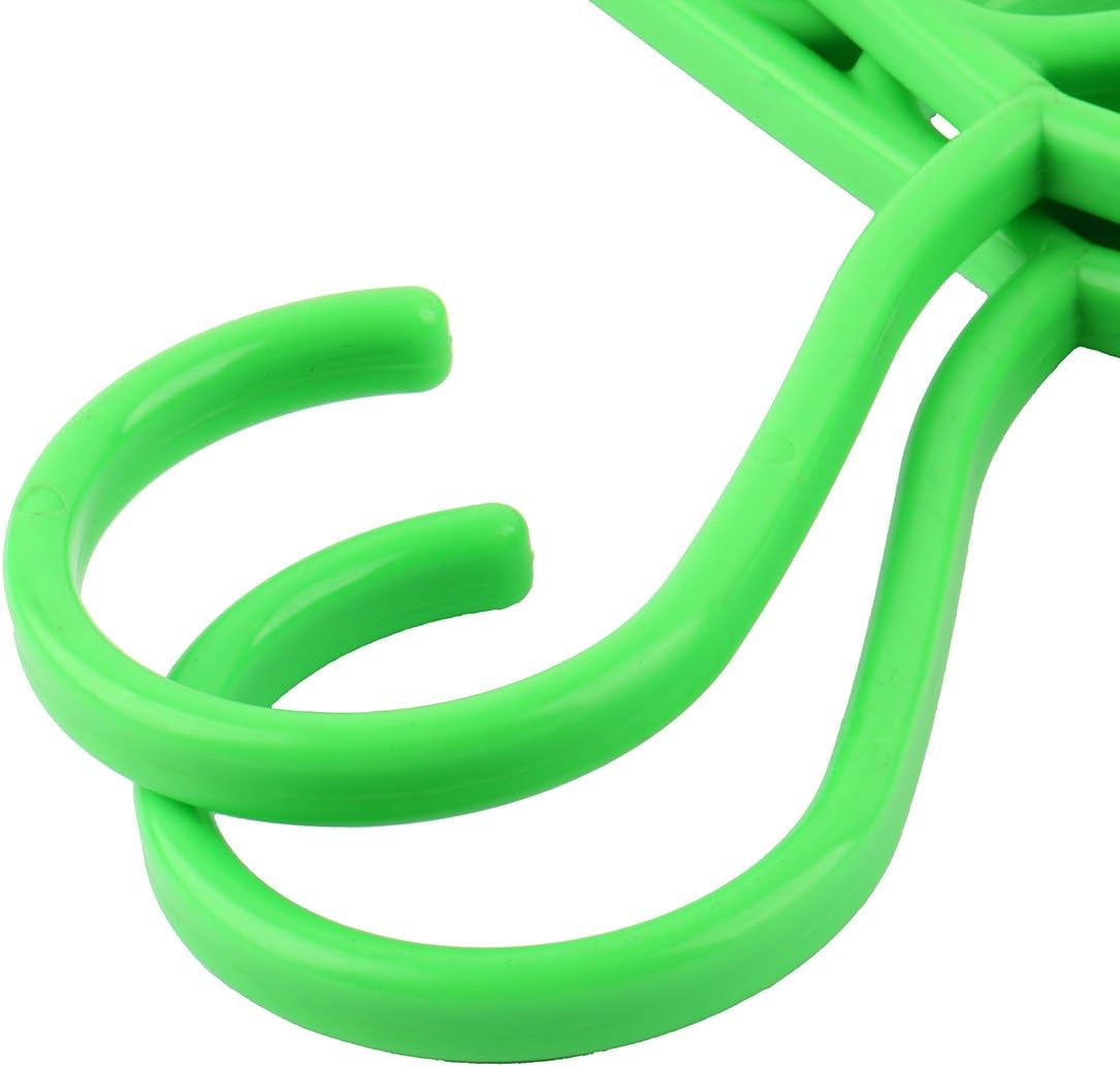 Plastic Scarves Tie Belt Hanger Hook Hanging 7 Holders for Closet Storage 10pcs Green (id: 7d3 808 922 7f6 ab1