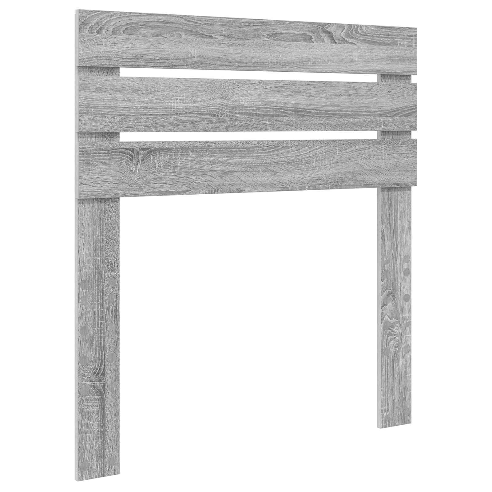 Testiera moderna Sonoma grigia, 75 cm, realizzata in legno resistente, design sottile, facile da pulire, ideale per camere da letto e spazi aperti