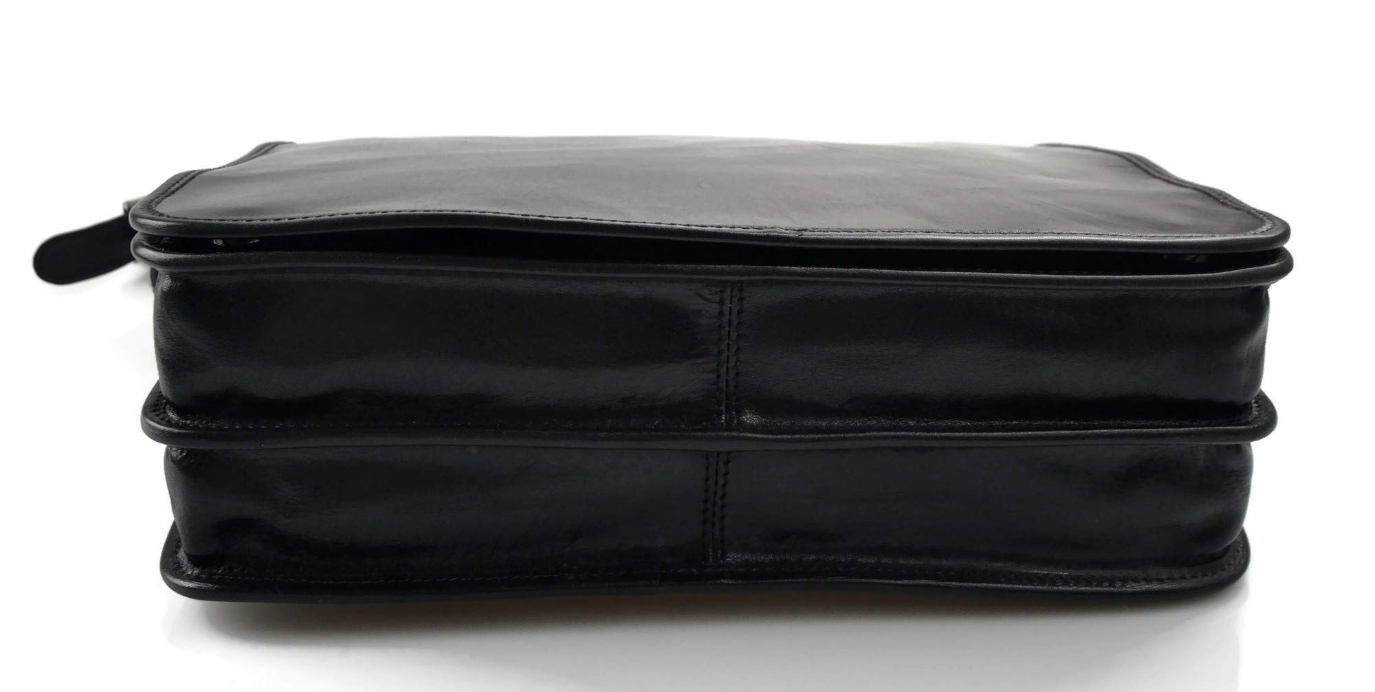 Borsa messenger uomo donna borsa a tracolla postino vera pelle made in Italy business borsa ufficio nero