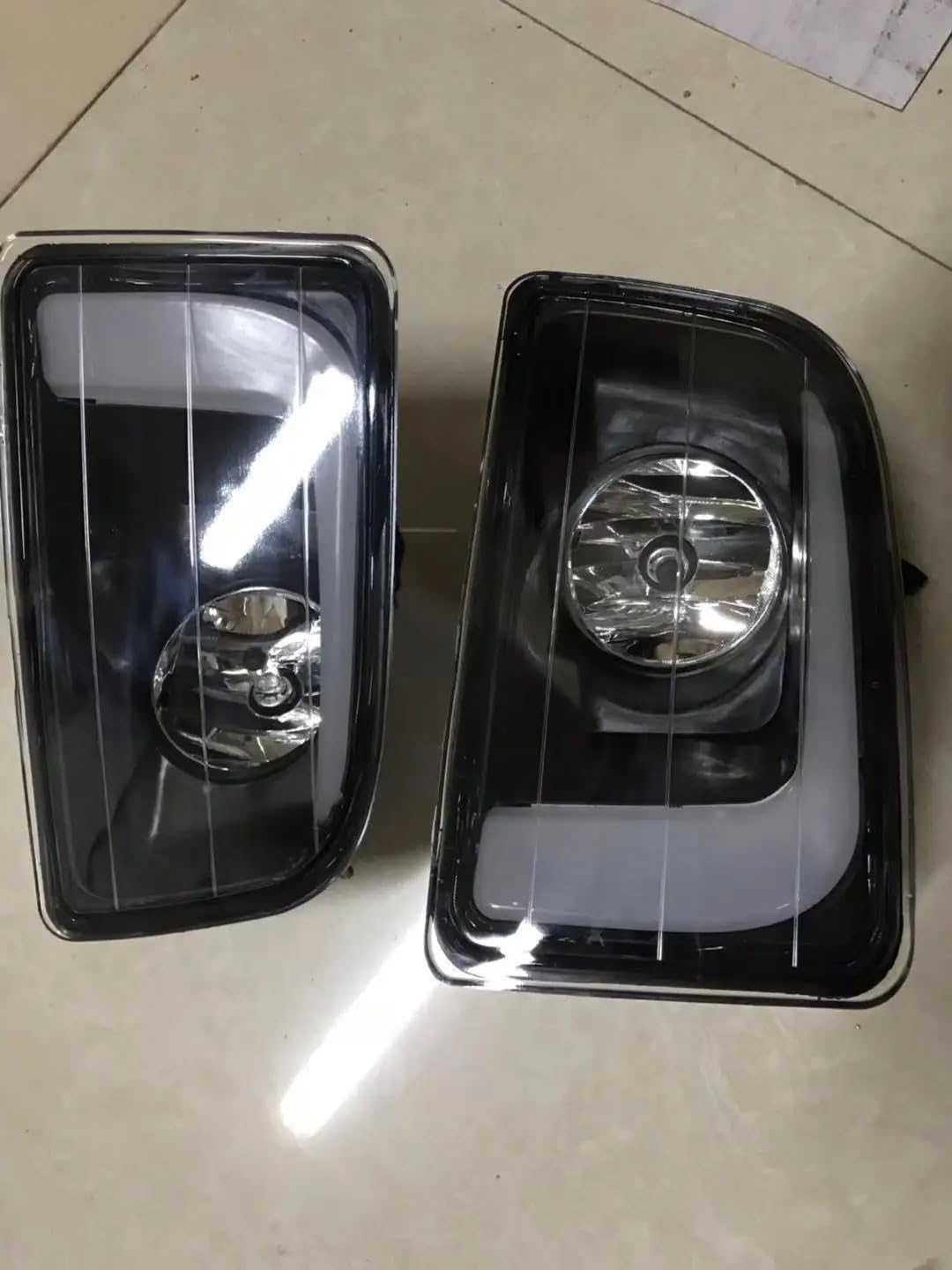 Luz Niebla 1 Juego Para ISUZU Para D-MAX Para DMAX 2014 2015 Luces Diurnas LED DRL 12V Cubierta Faros Antiniebla ABS Con Intermitente Luces Antiniebla Coche