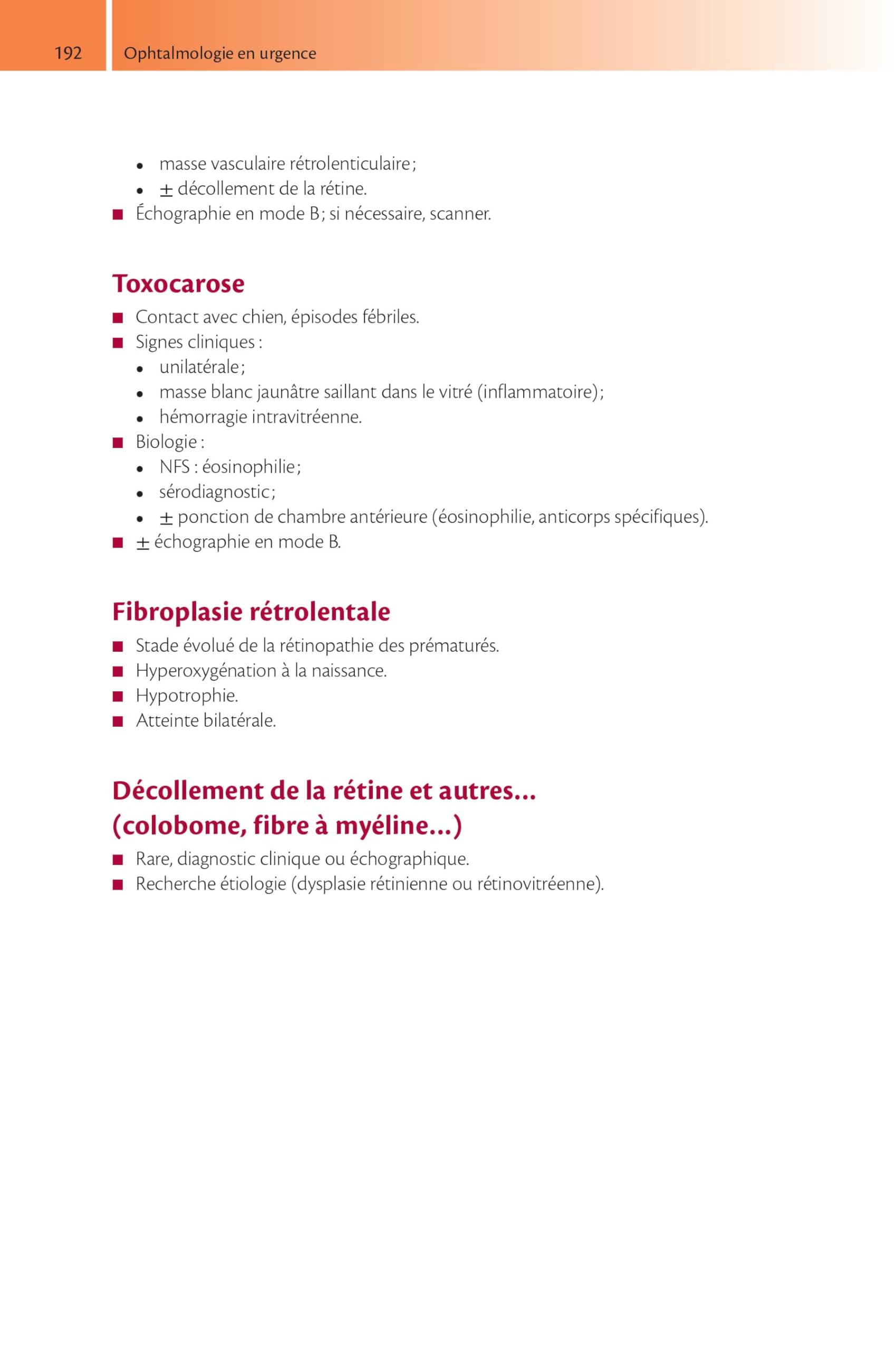 Ophtalmologie en urgence