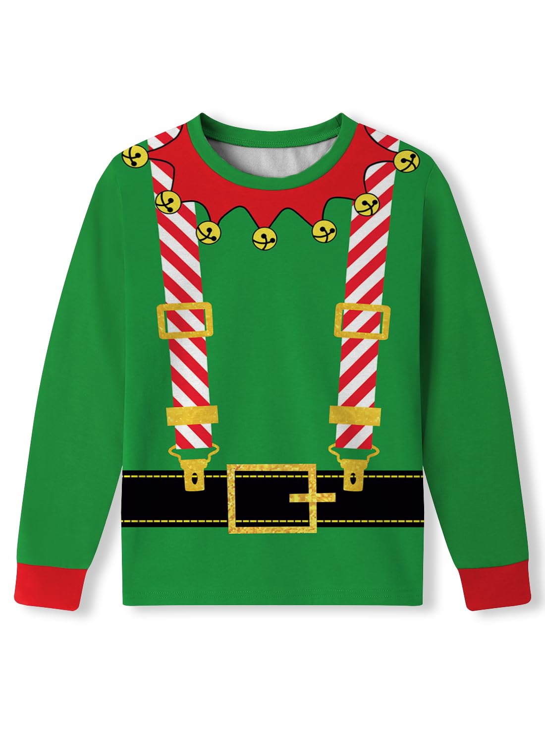 Unisex Kid's Ugly Christmas Top Funny Graphic Long Sleeve Shirt 4-14 Years
