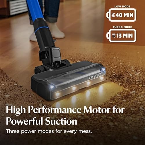 BISSELL PowerClean FurFinder 200W Self-Standing Cordless Vacuum w/Tangle Free Brush Roll, Strong Suction, Removeable Battery, Wall Mount, Upholstery Tool & Bright Headlights image 5