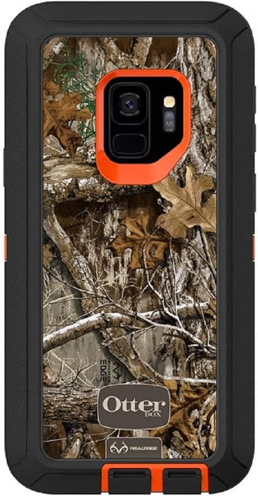 OtterBox Defender Series Case for Samsung Galaxy S9 (Only) - Holster Clip Included - Non-Retail Packaging - Rt Blaze Edge (Blaze Orange/Black/Rt Edge Graphic)