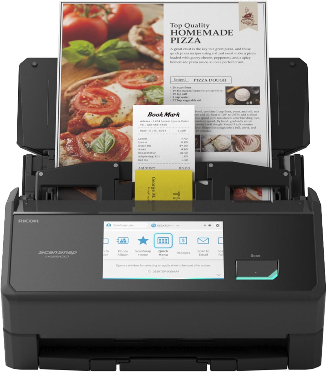 ScanSnap iX2500 Black Scanner 45ppm/90ipm Duplex 100 Sheet (A)