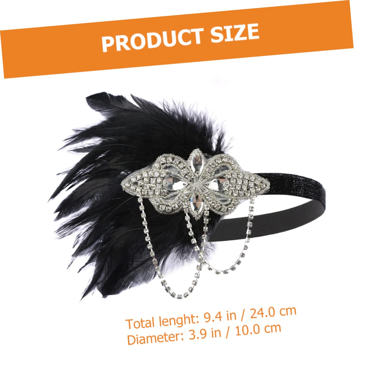 SHERCHPRY 3pezzi Cerchietto Vintage Con Strass e Frange Accessorio Per Per Matrimoni e Feste Eleganti