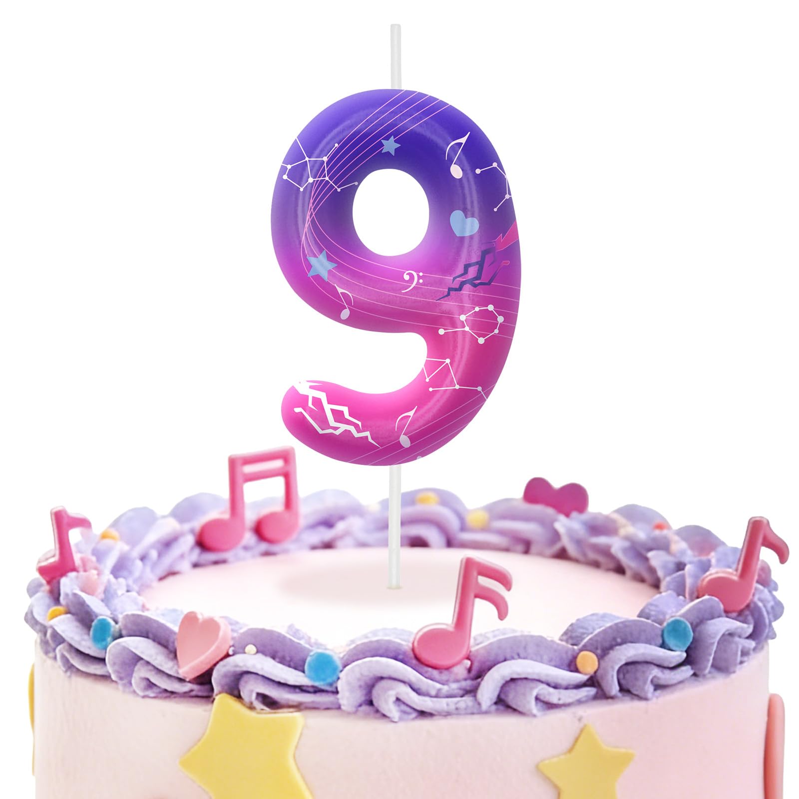 Kpop Number 9 Birthday Candles for Birthday Decorations and Cake Topper