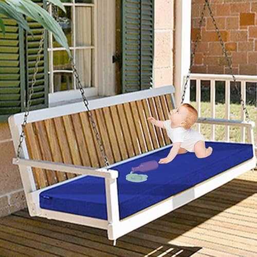 HLTQL Cojines para Bancos De Exterior,Terraza Waterproof Removable Cover,Cojines Sofa Exterior Jardin Colchoneta Banco Jardin Fijación para Columpio De Jardín(1,99 * 43 * 8cm)