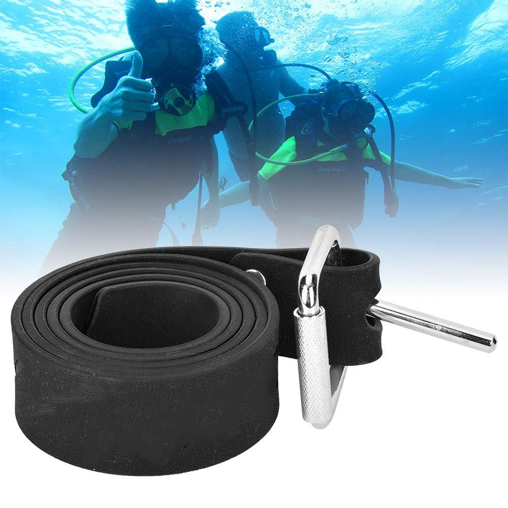 Keenso 1,46 mètres de Ceinture de contrepoids de plongée, Sangle de Taille réglable en Caoutchouc léger pour la plongée en apnée