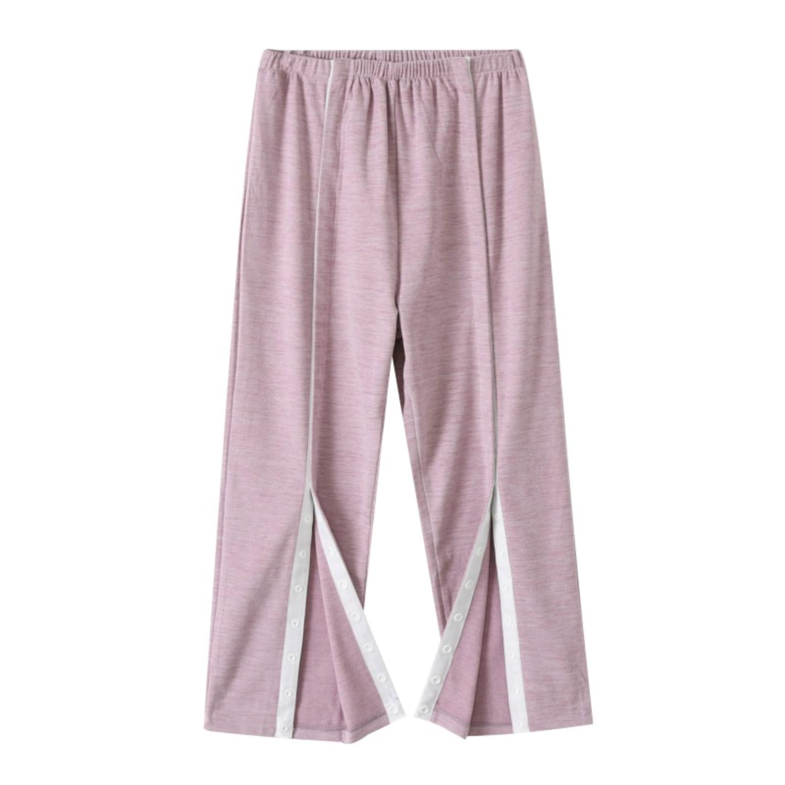 Traje de enfermería Batas de hospital Tearaway Snap, ropa de cuidado de estilo largo para mujer, ayuda de enfermería completamente abierta después de la cirugía con bolsillo