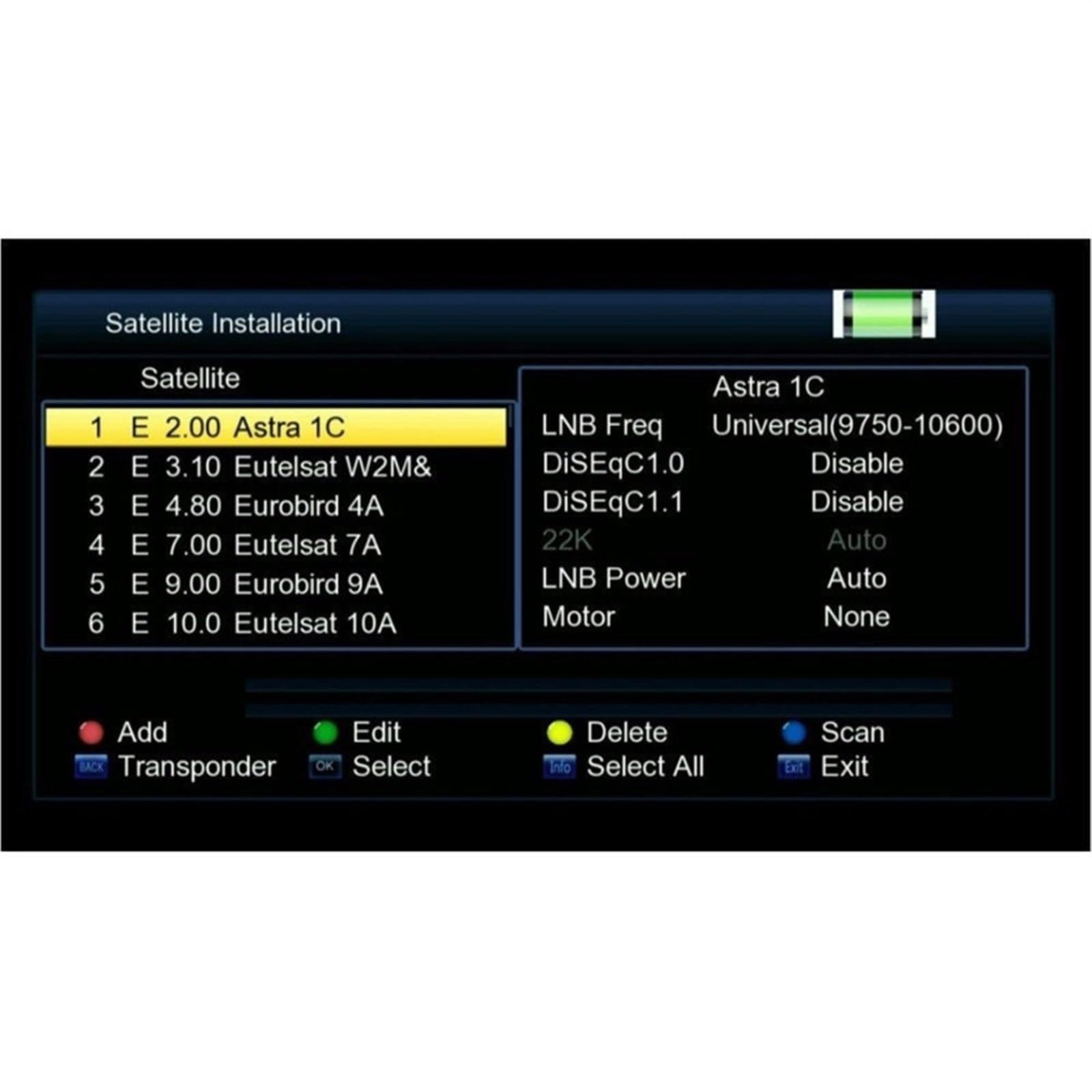 Ricerca satellite digitale Freesat segnale satellitare Rilevamento Preciso