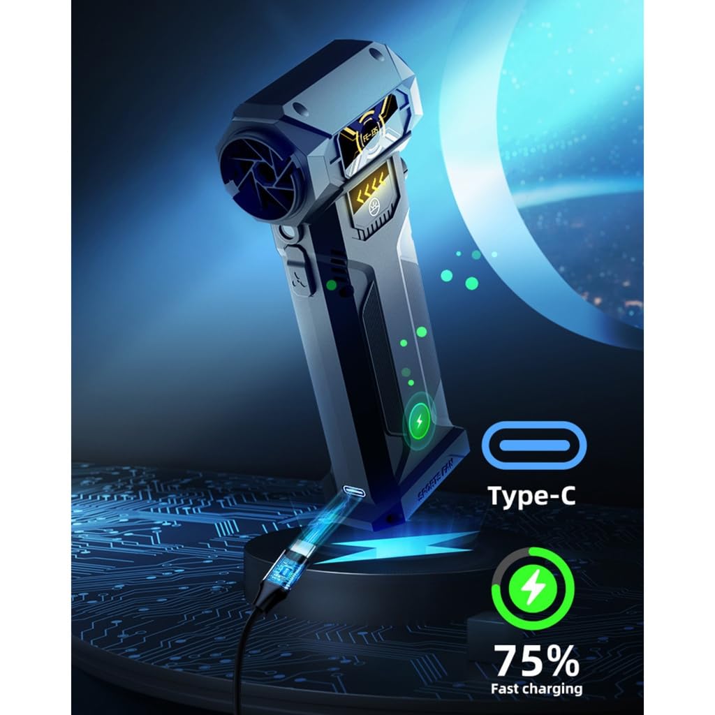 Ventilatore elettrico senza fili con ricarica rapida per tastiere, PC auto e ingranaggi gonfiabili