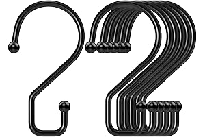 3" Small Black S Hooks for Shelves