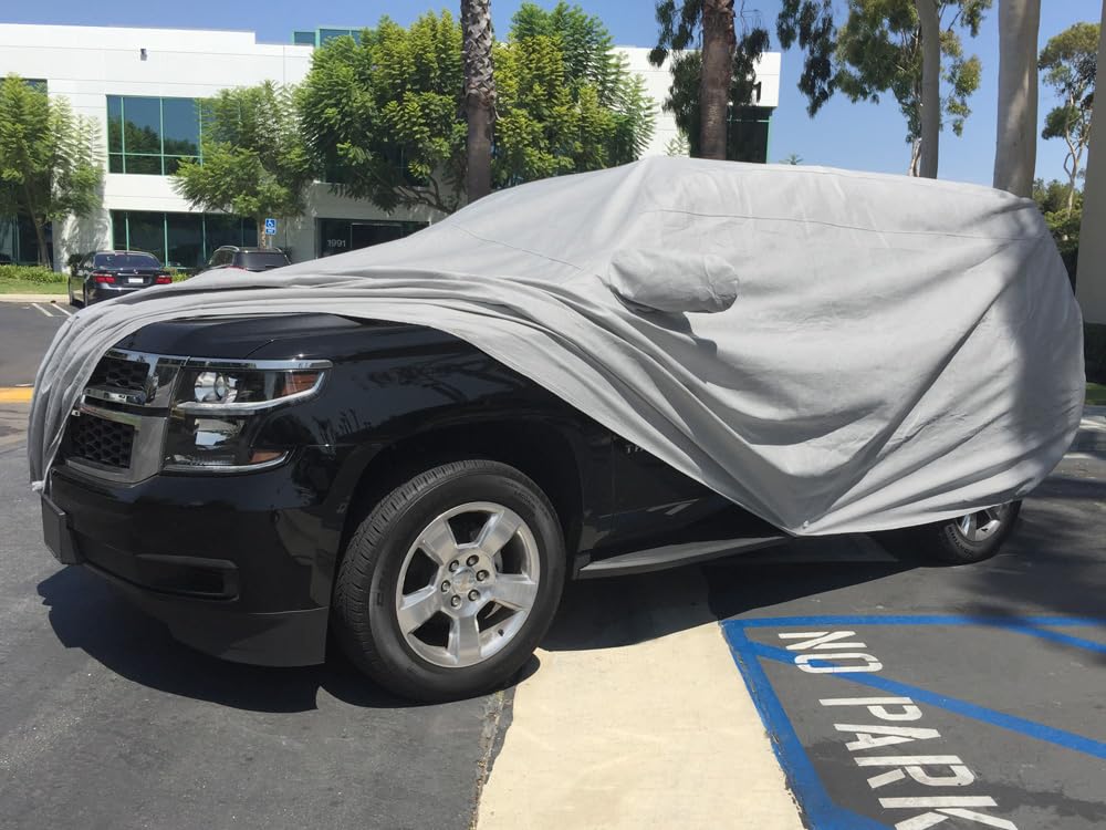 CarsCover Custom Fits 2007-2022 Chevy Tahoe SUV Car Cover Heavy Duty All Weatherproof Ultrashield — view 5