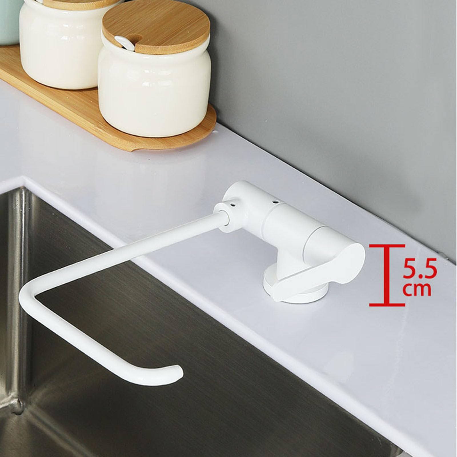 Grifo Cocina Abatible Osmosis Rotación Manija Única Grifo Osmosis 1 Via Acero Inoxidable-Negro