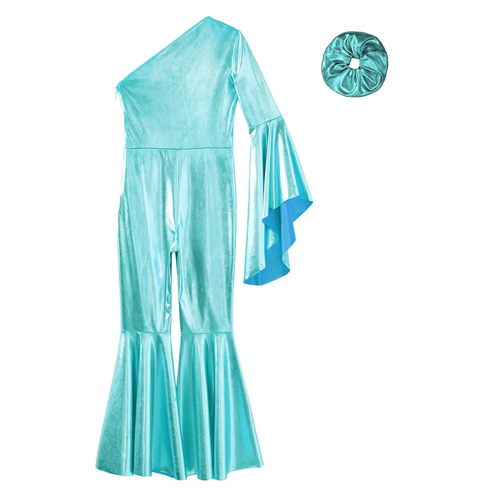 Amazon.com: Sinleey Kids Girls One Shoulder Metallic
