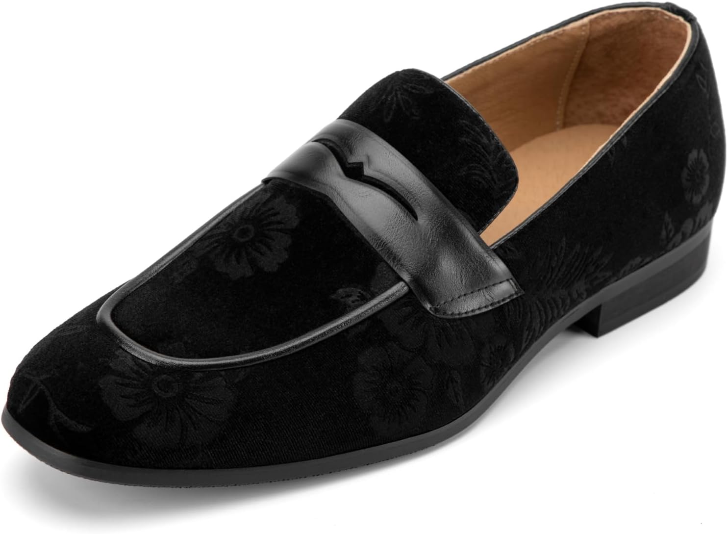 Meijiana Men Faux Leather Noble Loafer Shoes Slip-on Loafer Smoking Slipper Tassel Loafer