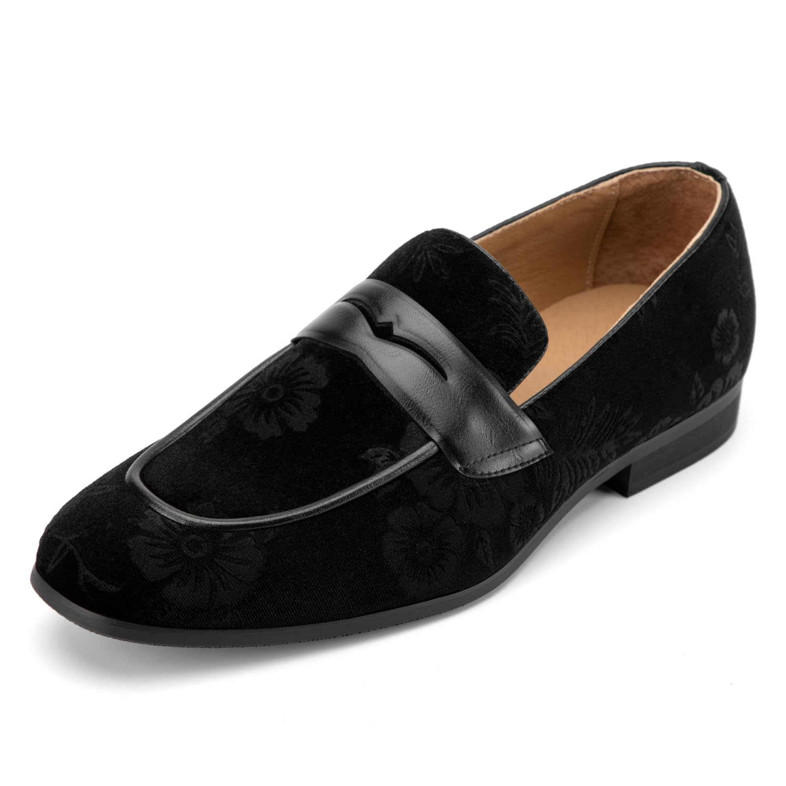 Meijiana Men Faux Leather Noble Loafer Shoes Slip-on Loafer Smoking Slipper Tassel Loafer